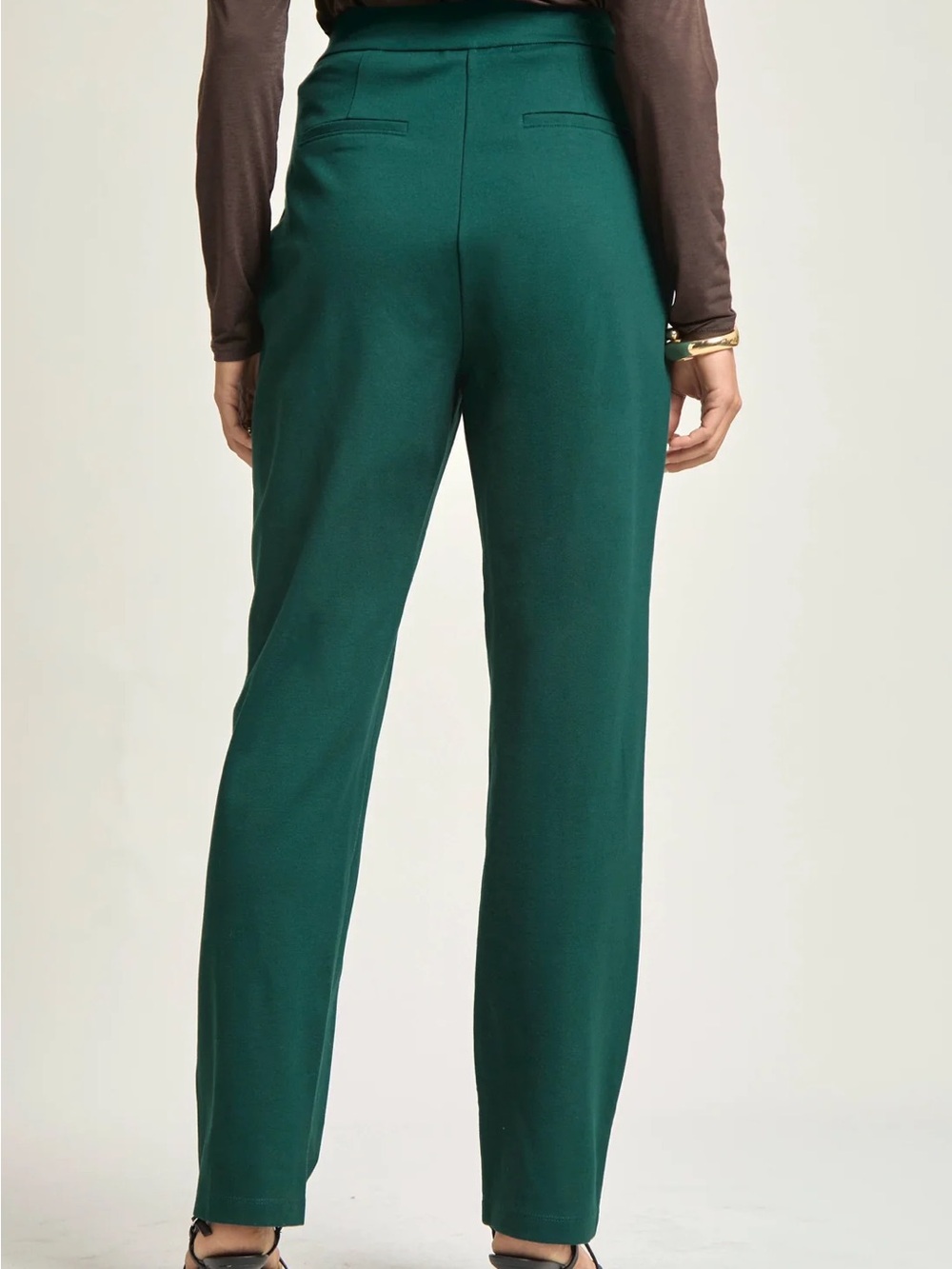 Magic High-Rise Barrel Pants-see coordinating blazer/jacket Hunter Green - Picture 2 of 2